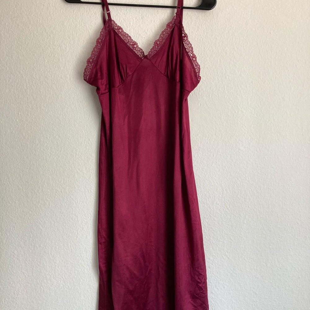 (SOLD) Burgundy Slip Dress